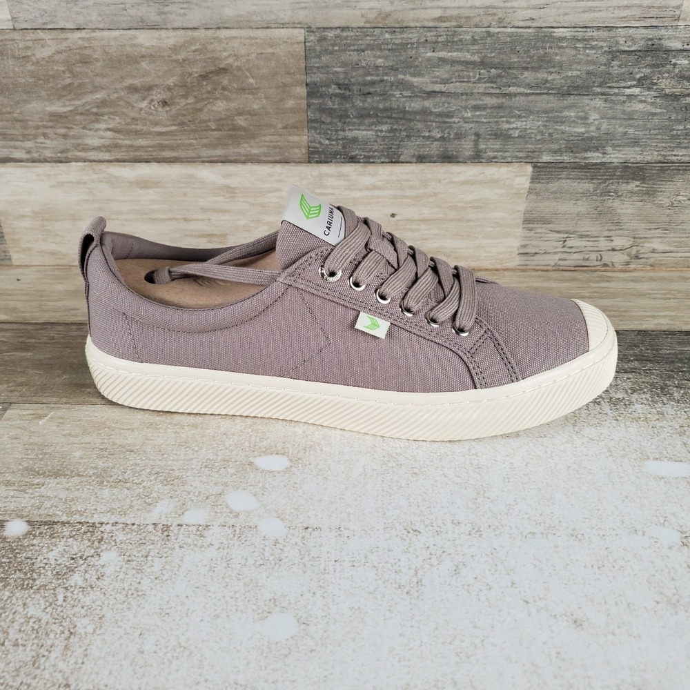 Cariuma OCA Low Mens Shoes‎ Sz 10 Mystic Gray Canvas Cap Toe Lace-Up Sneakers